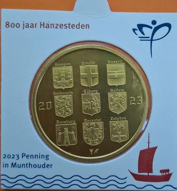 800 jaar Hanzesteden penning 2023 beschikbaar voor biedingen