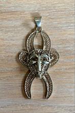 Zilveren Afrikaans Tribal Masker Hanger, Ophalen of Verzenden, Gebruikt, Zilver, Overige voorstellingen