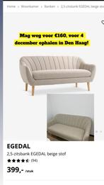 Beige bankje - Weinig gebruikt, Huis en Inrichting, Banken | Bankstellen, Tweepersoons, Ophalen of Verzenden, Zo goed als nieuw