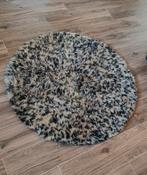 Vloerkleed - 120cm - Zwart/Beige, Gebruikt, Rond, Ophalen of Verzenden, Modern