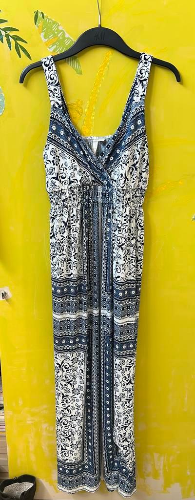 Lange jurk voor een zomerse dag, maat 36/38, Kleding | Dames, Jurken, Zo goed als nieuw, Maat 36 (S), Blauw, Onder de knie, Ophalen of Verzenden