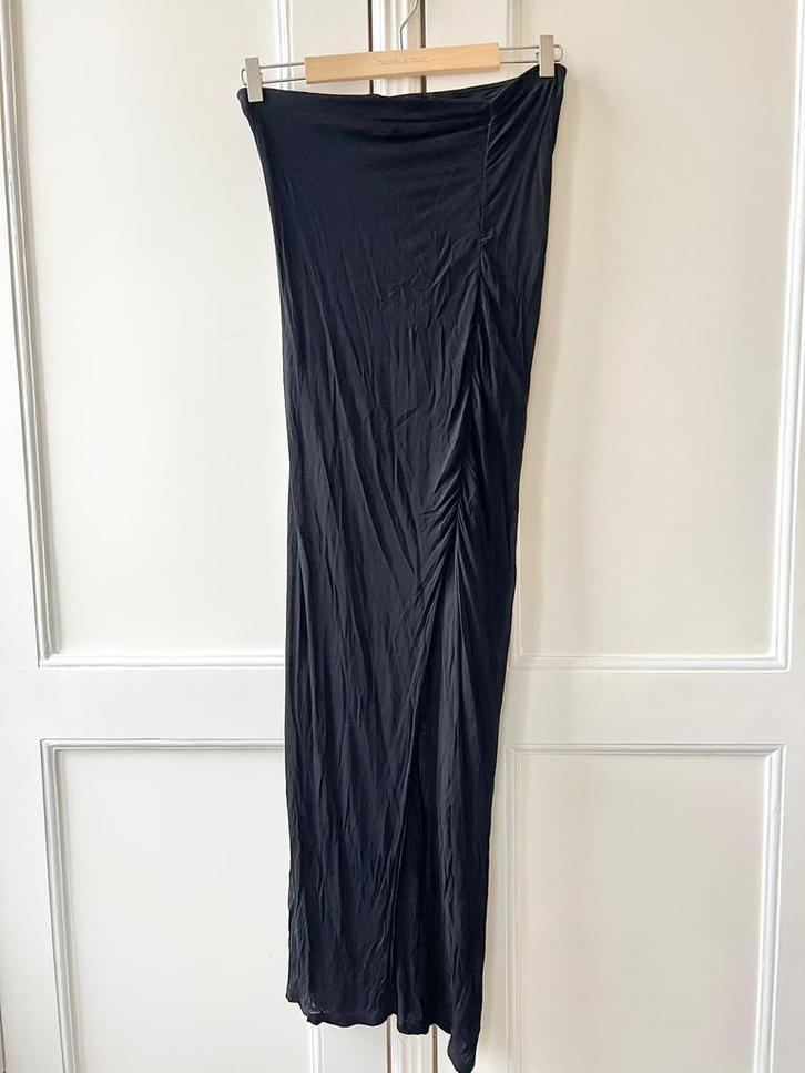 Sensation lange rok met split zwart, maat S en M, Kleding | Dames, Rokken, Zo goed als nieuw, Maat 36 (S), Zwart, Onder de knie