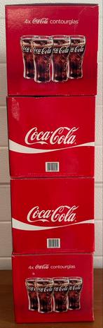 cola glazen in doos totaal 22 stuks, Ophalen, Nieuw, Frisdrankglas