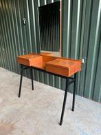 Vintage Teakhouten Kaptafel Met Spiegel, 100 tot 150 cm, Teakhout, Ophalen of Verzenden, Zo goed als nieuw