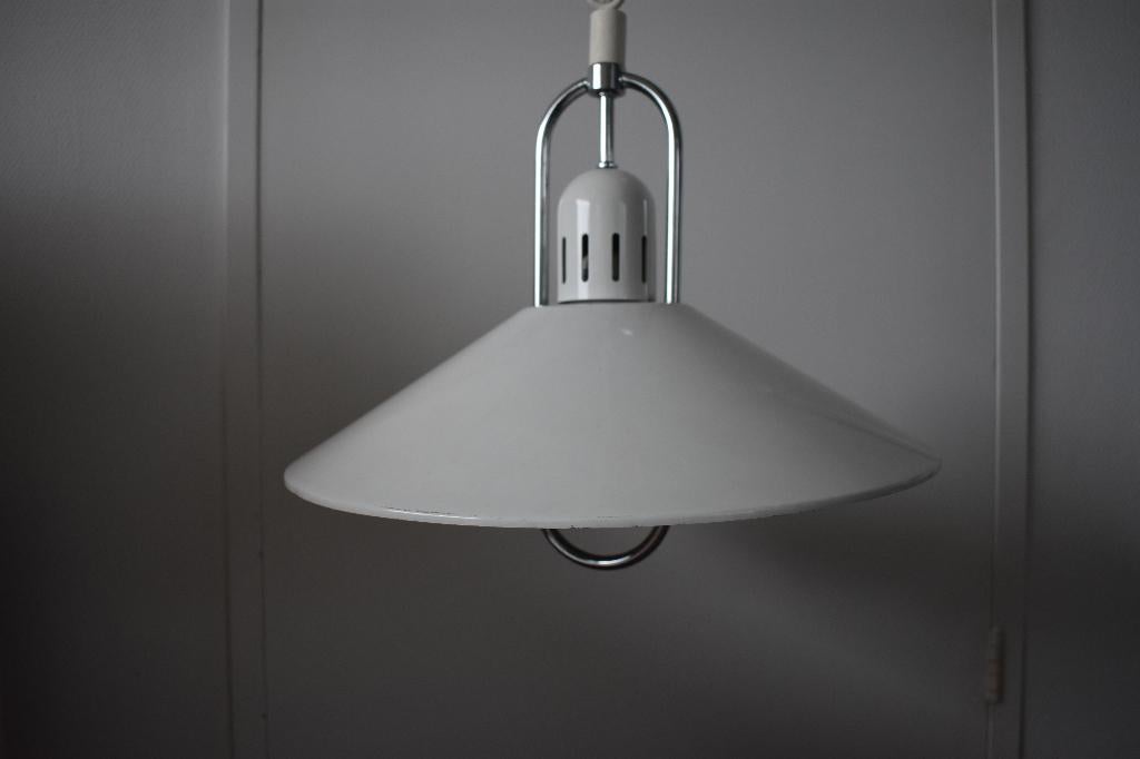 UFO hanglamp spage age Belit pendallamp Zweden, Ophalen, Gebruikt, Belit Zweeds design, Metaal