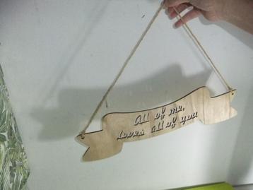 HOUTEN DECORATIE OPHANGBORD OPBRENGST VOEDSELBANK! beschikbaar voor biedingen