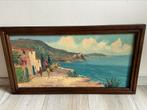 Cannes Frankrijk schilderij John Bevort 85/47.5 cm, Antiek en Kunst, Ophalen of Verzenden