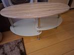 Ovale salontafel met glazen plank, Gebruikt, 50 tot 100 cm, Glas, Modern