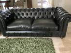 Chesterfield 2,5-zits leren bank groen leder, Ophalen, Gebruikt, Overige maten, 150 tot 200 cm