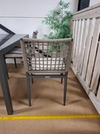 Demo model Gabriel tafel 150x90 + 4x Burela stapelstoel, Ophalen, Nieuw, 75 tot 100 cm, Minder dan 150 cm