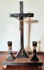 Amsterdamse school crucifix en striklijstje, Antiek en Kunst, Ophalen of Verzenden