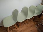 Set van 4 Eames-stijl stoelen, mintgroen, Huis en Inrichting, Stoelen, Ophalen, Wit, Hout, Vier