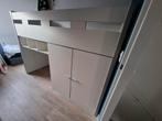 Halfhoogslaper met kast Bonny Bunk wit met zilvergrijs, Ophalen, Gebruikt, 90 cm, Eenpersoons