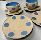 Antiek vintage pottery Uk wheel - kop schotels servies setje, Huis en Inrichting, Keuken | Servies, Ophalen of Verzenden, A, A