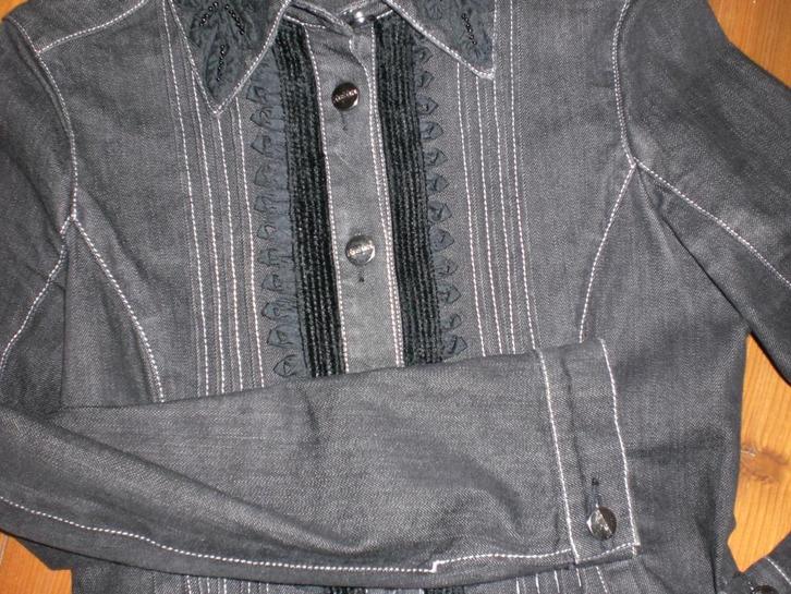 Max Mara Spijkerjasje, Kleding | Dames, Jasjes, Kostuums en Pakken, Zo goed als nieuw, Jasje, Maat 36 (S), Grijs, Verzenden
