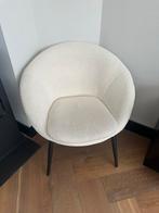 Witte teddy fauteuil met zwarte pootjes te koop!, Ophalen, Zo goed als nieuw