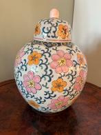 Chinese gemberpot met bloemmotief, Ophalen of Verzenden
