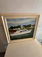 Mooi geschilderde boot met houtenlijst., Ophalen