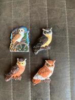 4 magneten met afbeelding uil, Ophalen of Verzenden, Zo goed als nieuw