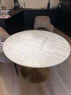 Livingstone Flinders Levin Eettafel - Gemarmerd 105cm, Huis en Inrichting, Ophalen, Gebruikt, Rond, Vijf personen of meer