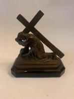 Koperen ( gepatenteerd brons ) jezus christus ( kruisweg )., Verzamelen, Religie, Ophalen of Verzenden, Zo goed als nieuw, Beeld(je)