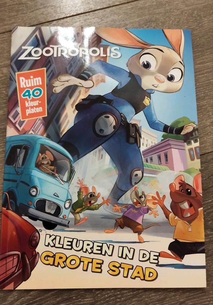 Zootropolis Kleurboek - Avontuur met Judy en Nick!, Boeken, Kinderboeken | Jeugd | onder 10 jaar, Zo goed als nieuw, Sprookjes