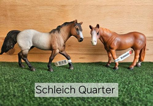 Schleich Quarter horse met of zonder vaantje, Verzamelen, Dierenverzamelingen, Zo goed als nieuw, Beeldje of Figuurtje, Paard