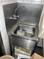 spoelbak spoeltafel met spatplaat – industriële wasbak, Ophalen, Gebruikt, 50 tot 100 cm, Minder dan 100 cm