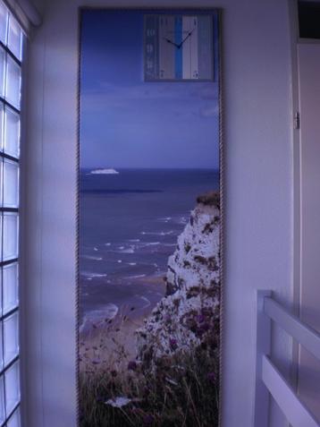  Schilderij groot maat 200cm x 60cm op canvas met klok beschikbaar voor biedingen