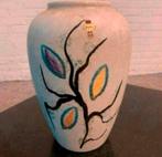 Vaas Jasba keramiek roth lava Germany vaas met bloemen., Huis en Inrichting, Woonaccessoires | Vazen, Ophalen of Verzenden