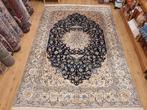 Vintage handgeknoopt perzisch tapijt nain 6la 340x225, 200 cm of meer, 200 cm of meer, Gebruikt, Rechthoekig