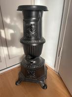 Authentieke Franse gietijzeren houtkachel (ca. 1900), Huis en Inrichting, Kachels, Ophalen, Gebruikt, Hout, Houtkachel