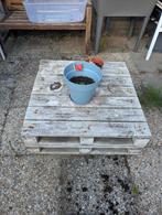 Pallet tuintafel met wielen, Tuin en Terras, Ophalen, Gebruikt, Rechthoekig, Hout
