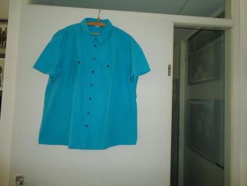 blouse mt 50  , blauw  met korte mouwen beschikbaar voor biedingen