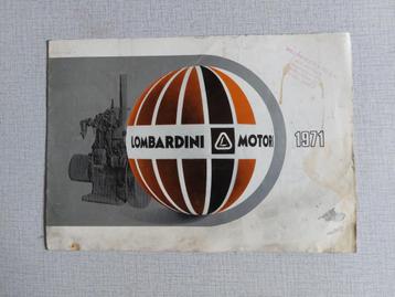 Catalogus Lombardini Motori - 1971 beschikbaar voor biedingen