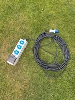 Camping Kabel 20m met Aardlek en Stekkerdoos, Doe-het-zelf en Verbouw, Ophalen of Verzenden, Zo goed als nieuw, Kabel of Snoer