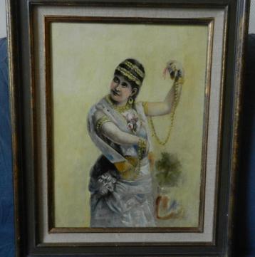Olieverf Ottomaanse danseres ongesign. ca 1900 hxb: 39x29 cm beschikbaar voor biedingen