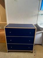Blauwe lade comode, Huis en Inrichting, Ophalen, Gebruikt, 100 tot 150 cm, 100 tot 150 cm