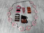 Riem, armbanden 4x en broche., Ophalen of Verzenden, Zo goed als nieuw, Leer