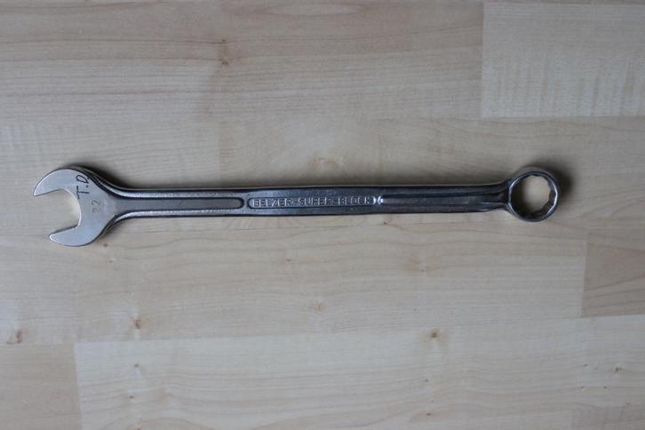 Belzer steekringsleutel 22mm super-block 1952, Doe-het-zelf en Verbouw, Gereedschap | Handgereedschap, Zo goed als nieuw, Ophalen of Verzenden