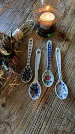 Bunzlau theelepeltjes 4 stuks, Huis en Inrichting, Keuken | Servies, Keramiek, Overige typen, Ophalen of Verzenden, Zo goed als nieuw