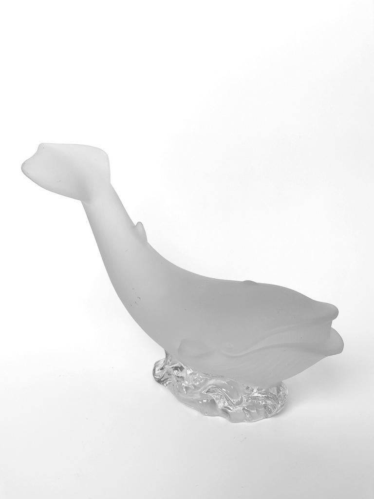 Sculptuur walvis van glas Goebel vintage Mid Century design, Antiek en Kunst, Antiek | Glas en Kristal, Verzenden