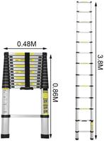 telescoopladder, Doe-het-zelf en Verbouw, Ladders en Trappen, Eizenkraft, Nieuw, Ophalen of Verzenden, Ladder