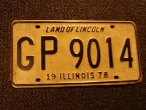 Kentekenplaat licenseplate Illinois 78 USA, Verzamelen, Automerken, Motoren en Formule 1, Gebruikt, Auto's, Ophalen of Verzenden
