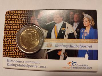 Nederland 2 euro 2014 UNC Konings dubbelportret Coincard beschikbaar voor biedingen