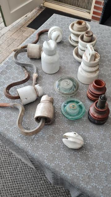 Vintage Porseleinen Isolatoren Collectie beschikbaar voor biedingen