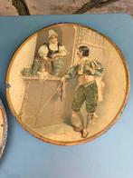 Antieke borden chromolythografie, Ophalen of Verzenden