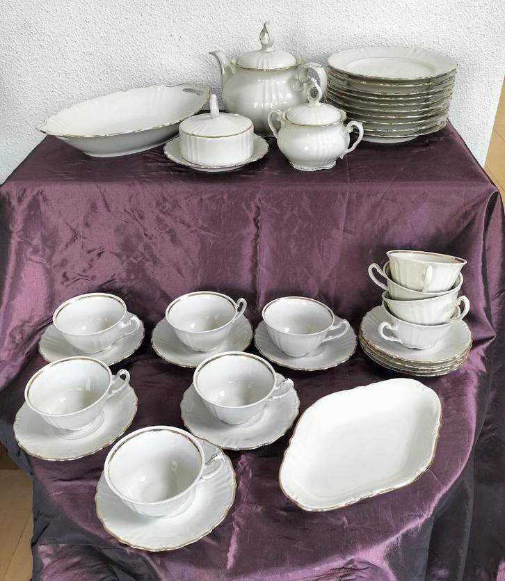 Antiek 35-delig Titania Barok servies, Antiek en Kunst, Antiek | Servies compleet, Ophalen
