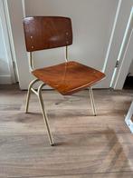 Vintage schoolstoel Marko, Huis en Inrichting, Stoelen, Ophalen, Bruin, Vintage - Retro, Zo goed als nieuw
