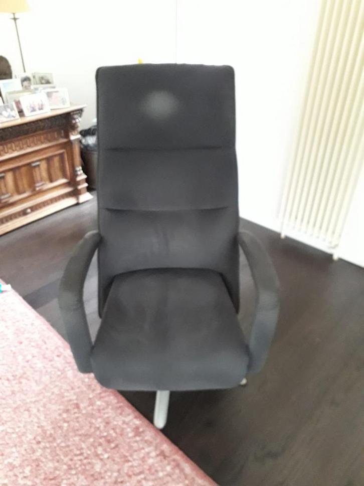 Relaxfauteuil grijs elektrisch, Huis en Inrichting, Stoelen, Gebruikt, Eén, Stof, Grijs, Ophalen